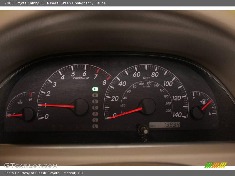 Mineral Green Opalescent / Taupe 2005 Toyota Camry LE
