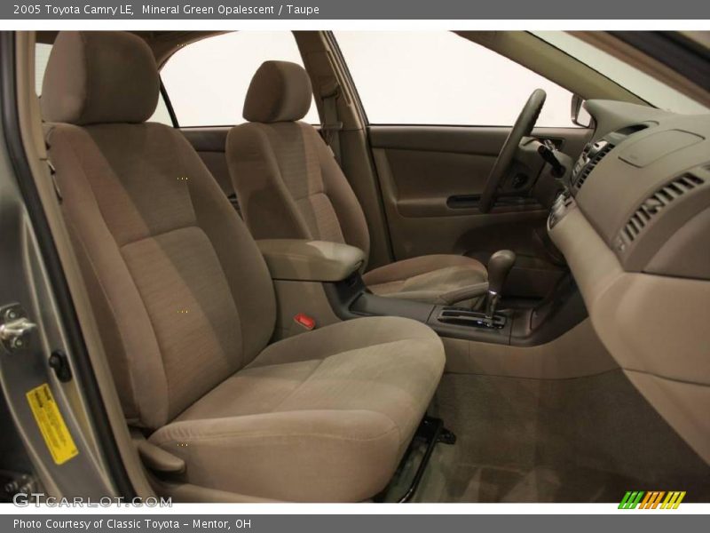 Mineral Green Opalescent / Taupe 2005 Toyota Camry LE
