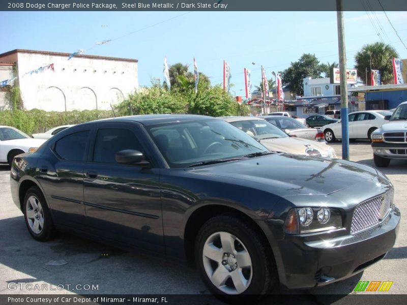 Steel Blue Metallic / Dark Slate Gray 2008 Dodge Charger Police Package
