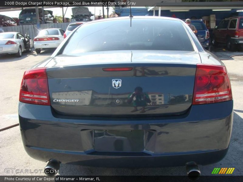 Steel Blue Metallic / Dark Slate Gray 2008 Dodge Charger Police Package