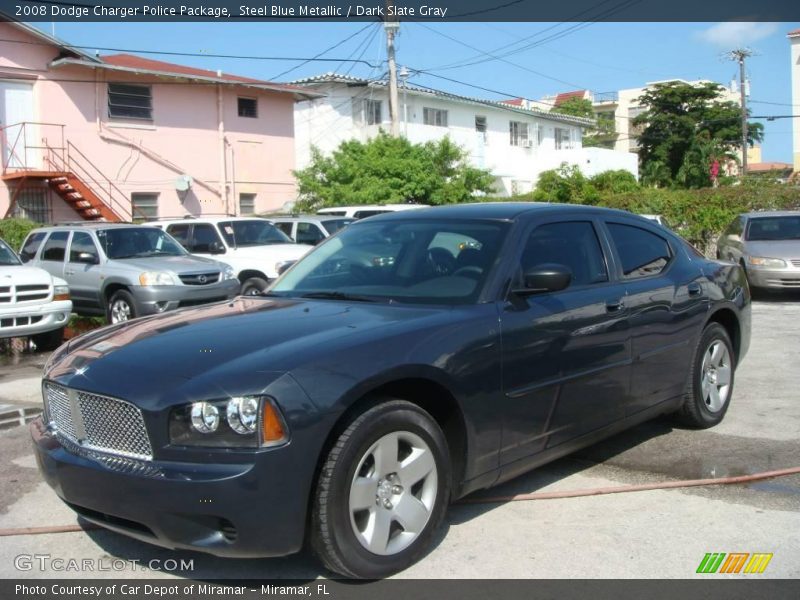 Steel Blue Metallic / Dark Slate Gray 2008 Dodge Charger Police Package