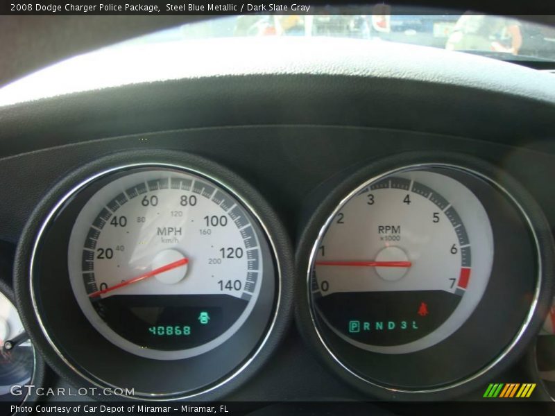Steel Blue Metallic / Dark Slate Gray 2008 Dodge Charger Police Package