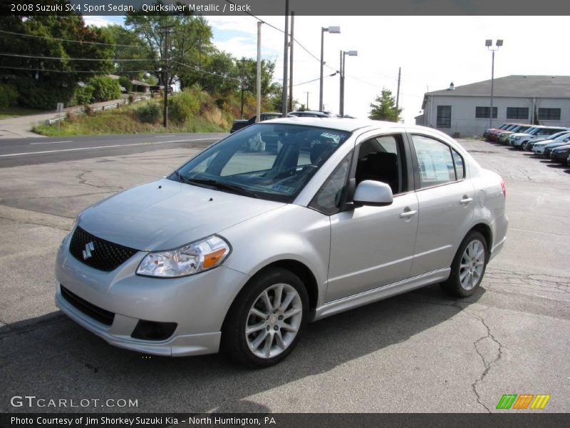 Quicksilver Metallic / Black 2008 Suzuki SX4 Sport Sedan