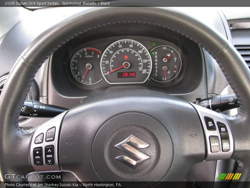 Quicksilver Metallic / Black 2008 Suzuki SX4 Sport Sedan