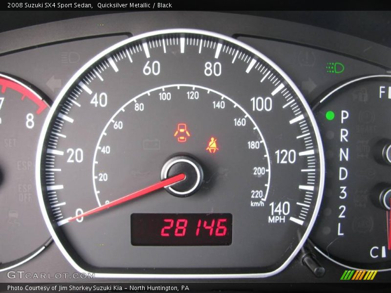 Quicksilver Metallic / Black 2008 Suzuki SX4 Sport Sedan