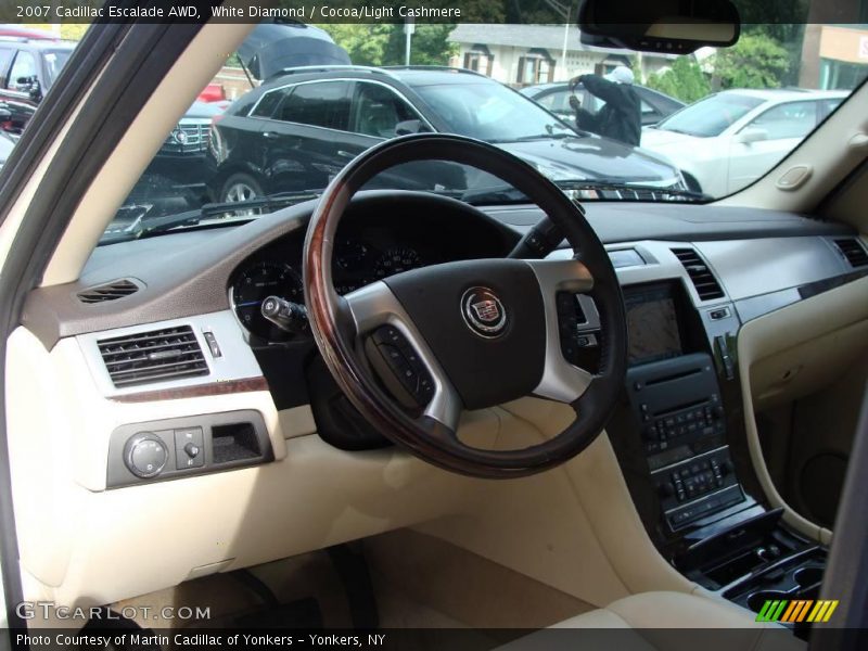 White Diamond / Cocoa/Light Cashmere 2007 Cadillac Escalade AWD