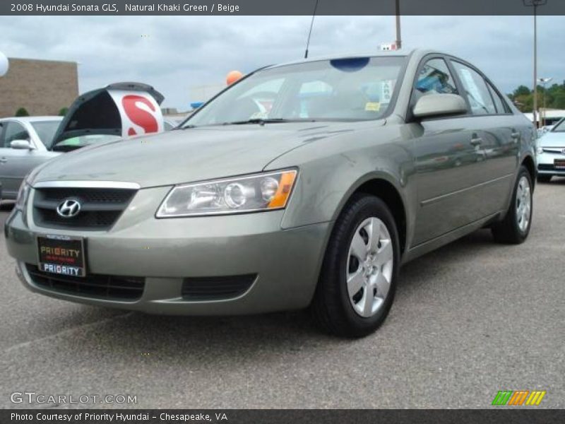 Natural Khaki Green / Beige 2008 Hyundai Sonata GLS