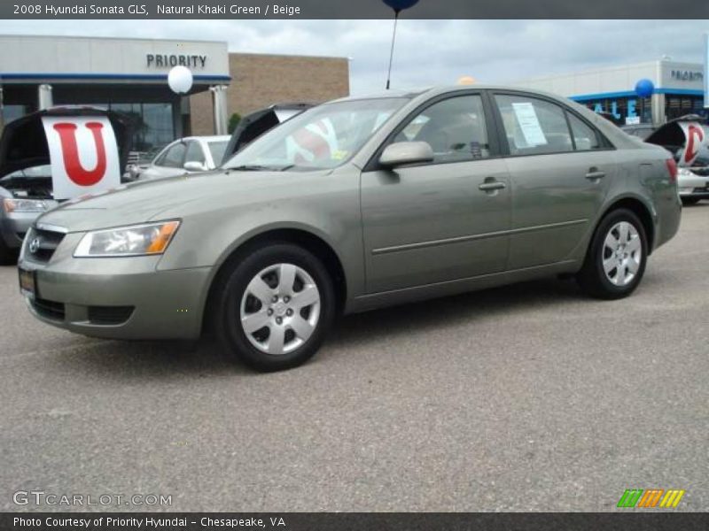 Natural Khaki Green / Beige 2008 Hyundai Sonata GLS