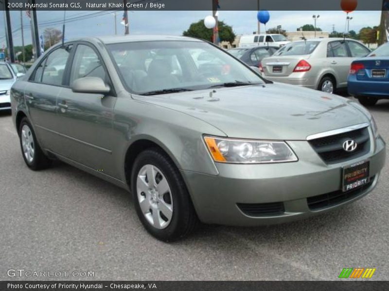 Natural Khaki Green / Beige 2008 Hyundai Sonata GLS
