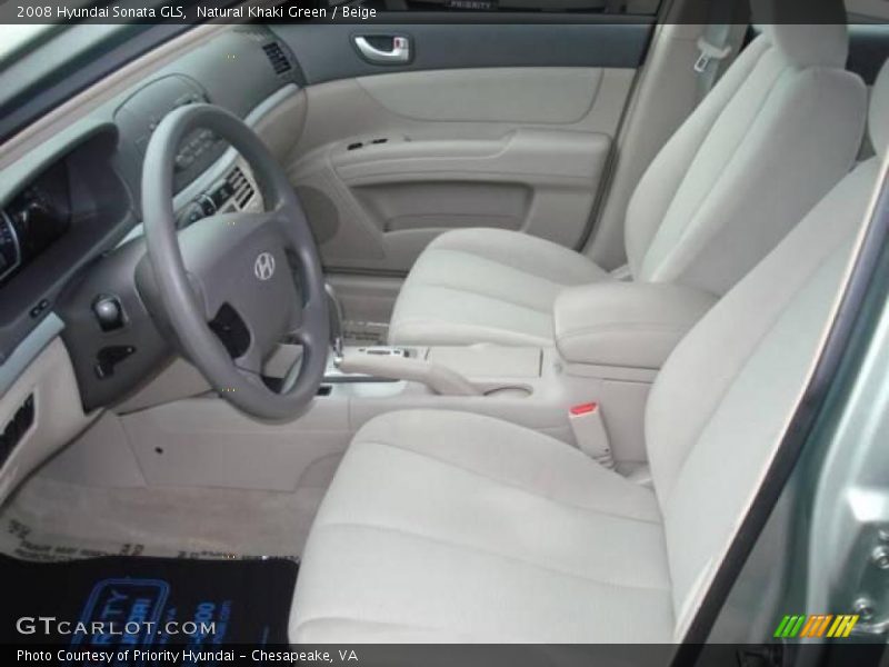 Natural Khaki Green / Beige 2008 Hyundai Sonata GLS