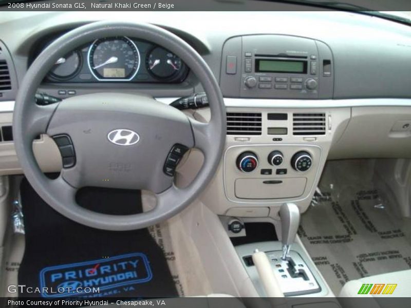 Natural Khaki Green / Beige 2008 Hyundai Sonata GLS