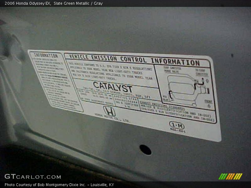 Slate Green Metallic / Gray 2006 Honda Odyssey EX