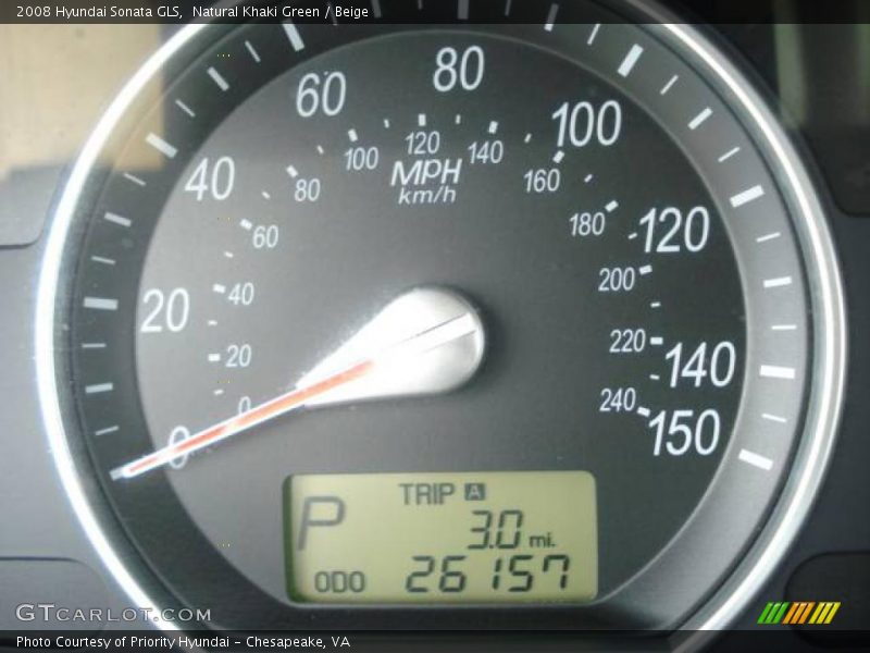 Natural Khaki Green / Beige 2008 Hyundai Sonata GLS