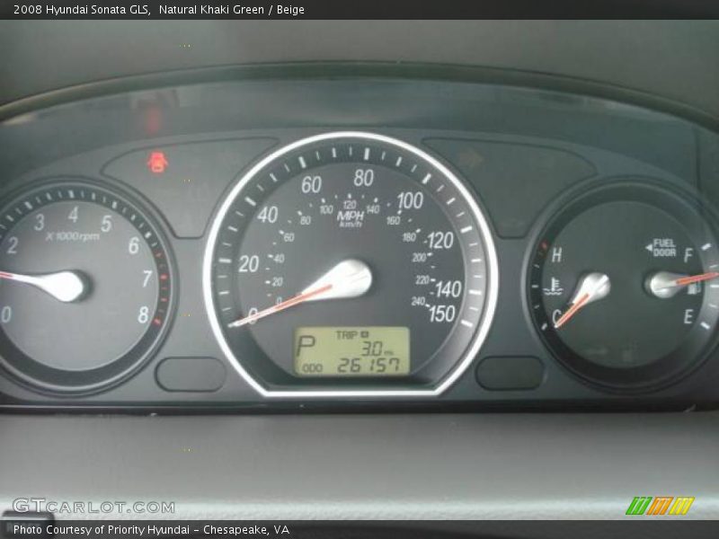 Natural Khaki Green / Beige 2008 Hyundai Sonata GLS