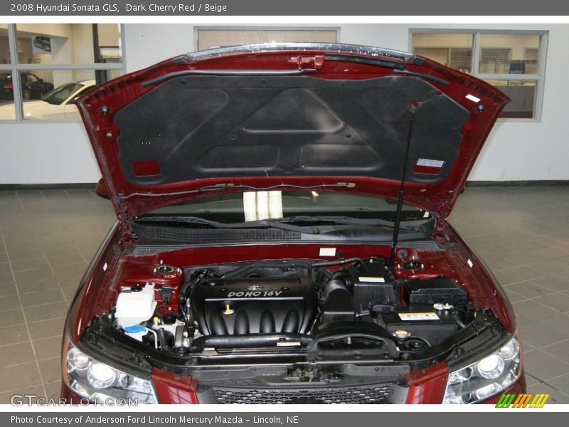 Dark Cherry Red / Beige 2008 Hyundai Sonata GLS