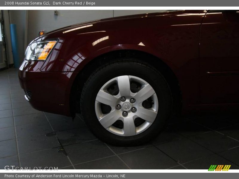 Dark Cherry Red / Beige 2008 Hyundai Sonata GLS