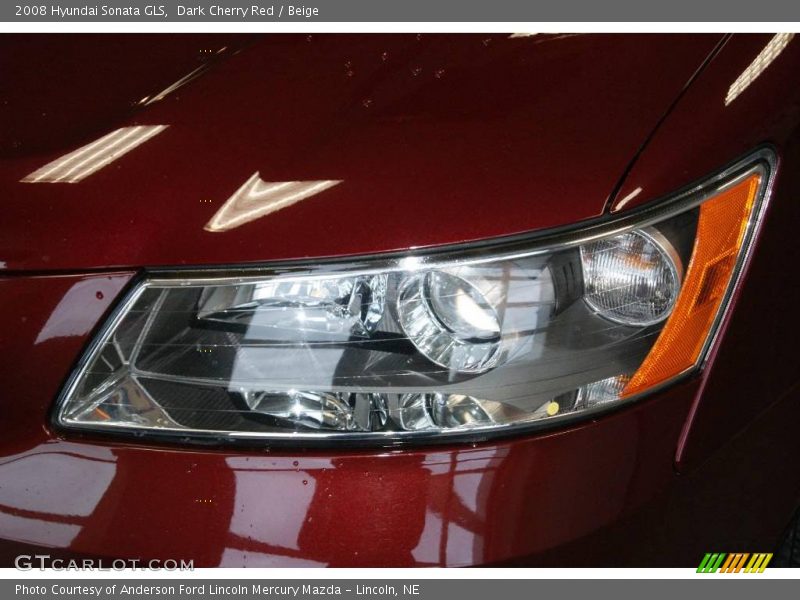 Dark Cherry Red / Beige 2008 Hyundai Sonata GLS