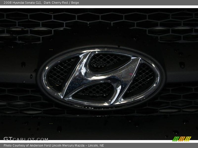 Dark Cherry Red / Beige 2008 Hyundai Sonata GLS