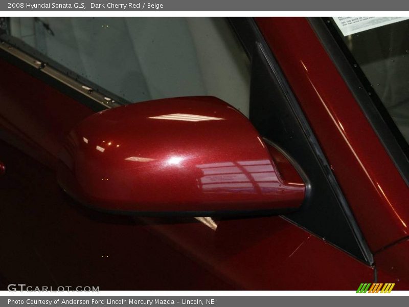 Dark Cherry Red / Beige 2008 Hyundai Sonata GLS