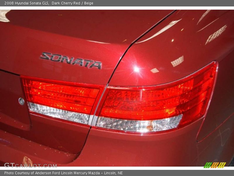 Dark Cherry Red / Beige 2008 Hyundai Sonata GLS