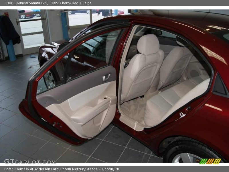 Dark Cherry Red / Beige 2008 Hyundai Sonata GLS