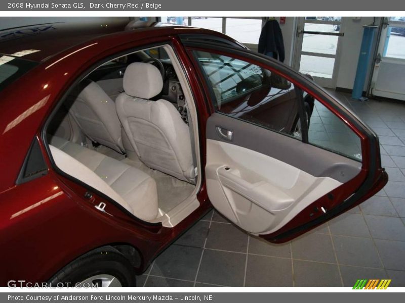 Dark Cherry Red / Beige 2008 Hyundai Sonata GLS