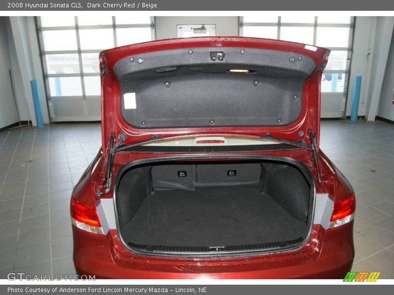 Dark Cherry Red / Beige 2008 Hyundai Sonata GLS