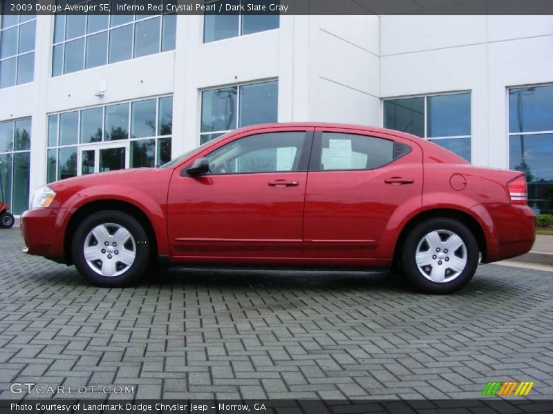 Inferno Red Crystal Pearl / Dark Slate Gray 2009 Dodge Avenger SE