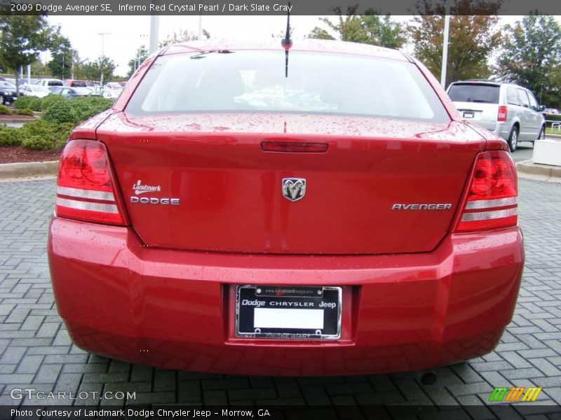 Inferno Red Crystal Pearl / Dark Slate Gray 2009 Dodge Avenger SE
