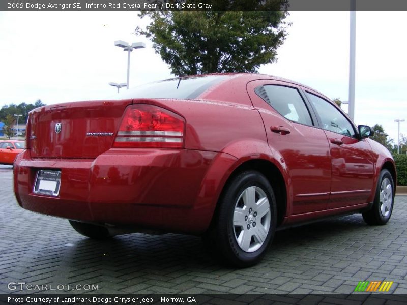 Inferno Red Crystal Pearl / Dark Slate Gray 2009 Dodge Avenger SE