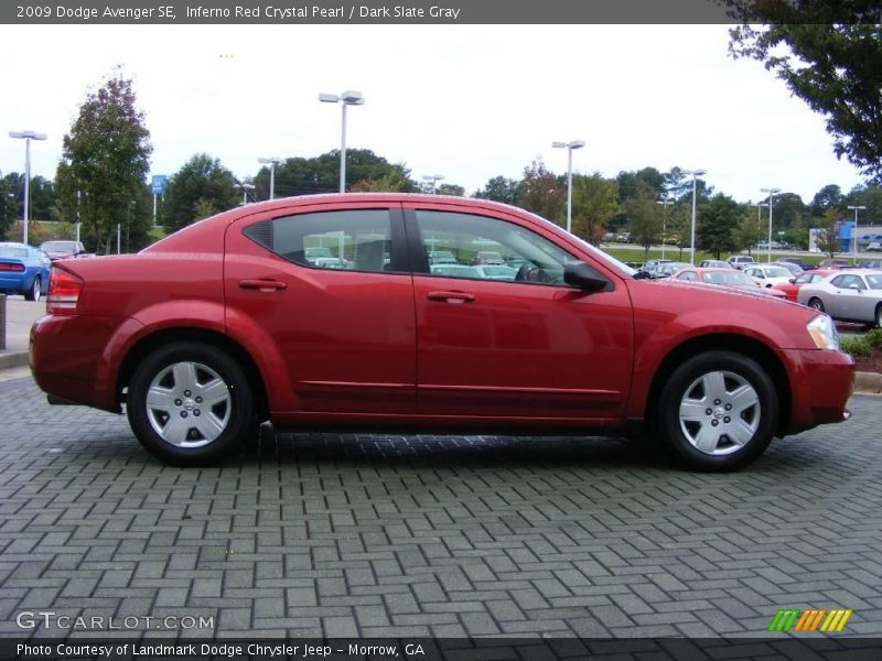 Inferno Red Crystal Pearl / Dark Slate Gray 2009 Dodge Avenger SE