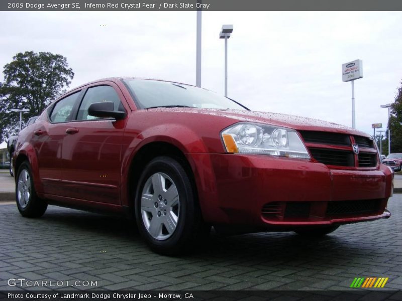 Inferno Red Crystal Pearl / Dark Slate Gray 2009 Dodge Avenger SE