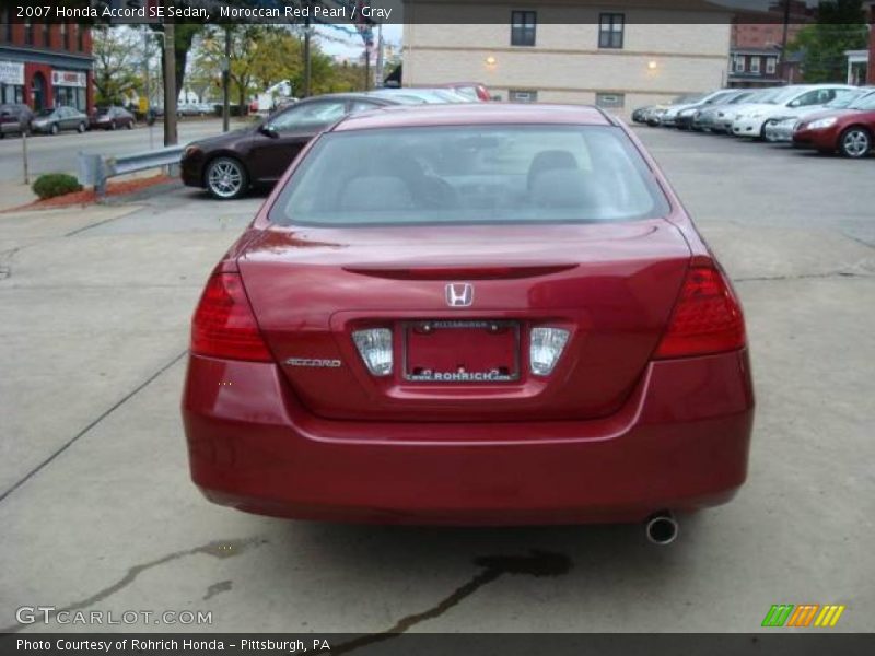 Moroccan Red Pearl / Gray 2007 Honda Accord SE Sedan