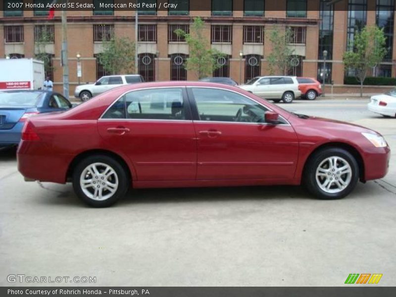 Moroccan Red Pearl / Gray 2007 Honda Accord SE Sedan