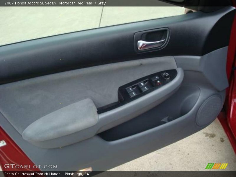 Moroccan Red Pearl / Gray 2007 Honda Accord SE Sedan