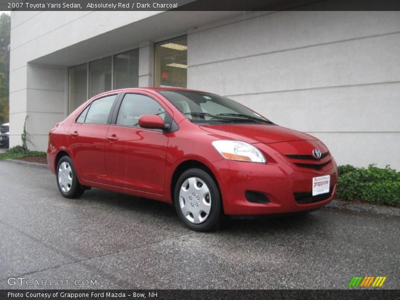 Absolutely Red / Dark Charcoal 2007 Toyota Yaris Sedan