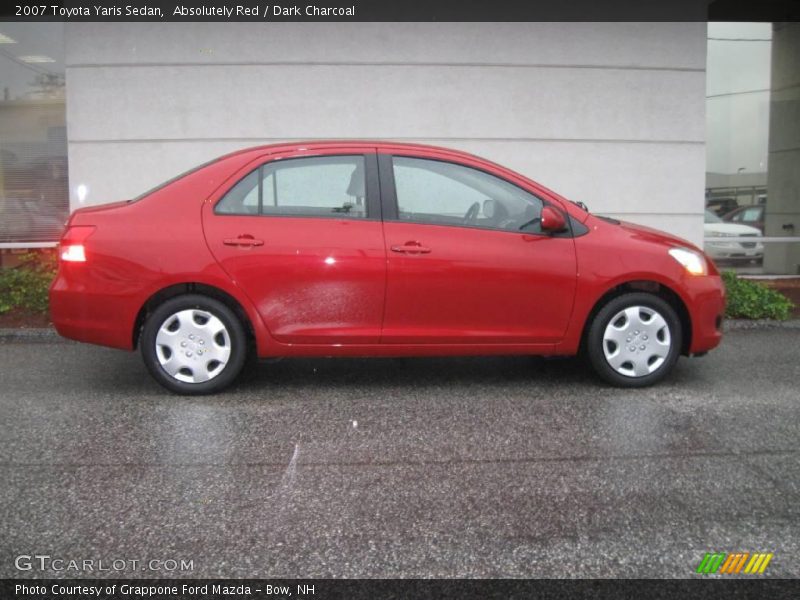 Absolutely Red / Dark Charcoal 2007 Toyota Yaris Sedan