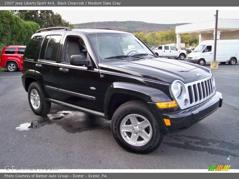Black Clearcoat / Medium Slate Gray 2007 Jeep Liberty Sport 4x4