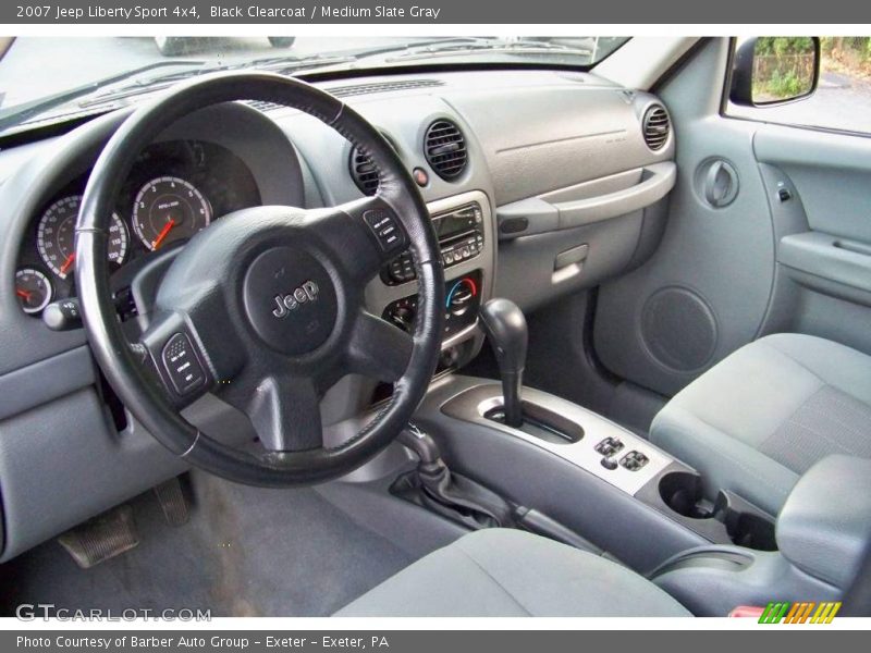 Black Clearcoat / Medium Slate Gray 2007 Jeep Liberty Sport 4x4