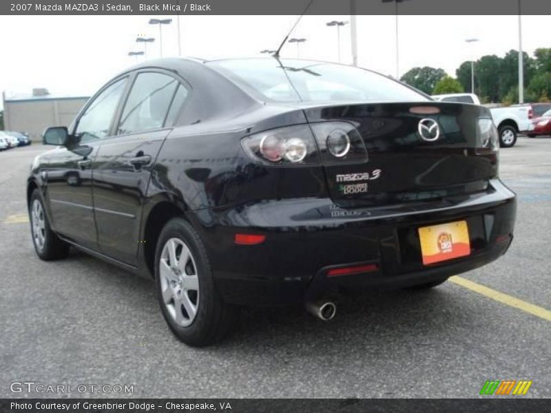 Black Mica / Black 2007 Mazda MAZDA3 i Sedan