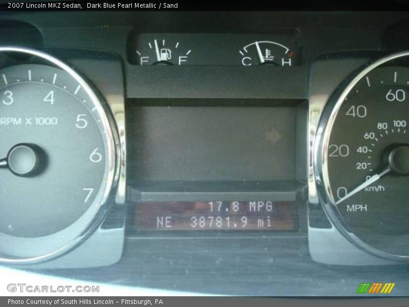 Dark Blue Pearl Metallic / Sand 2007 Lincoln MKZ Sedan