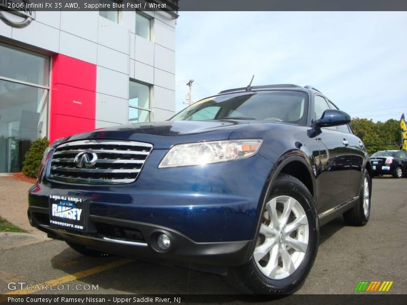 Sapphire Blue Pearl / Wheat 2006 Infiniti FX 35 AWD