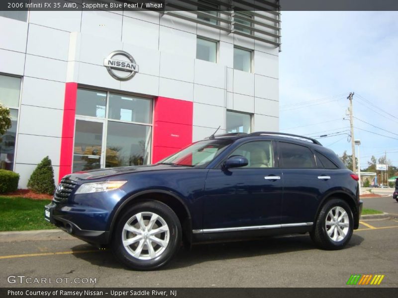 Sapphire Blue Pearl / Wheat 2006 Infiniti FX 35 AWD