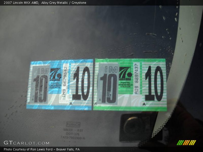 Alloy Grey Metallic / Greystone 2007 Lincoln MKX AWD