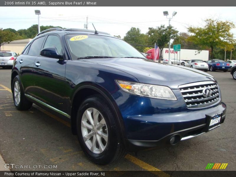 Sapphire Blue Pearl / Wheat 2006 Infiniti FX 35 AWD