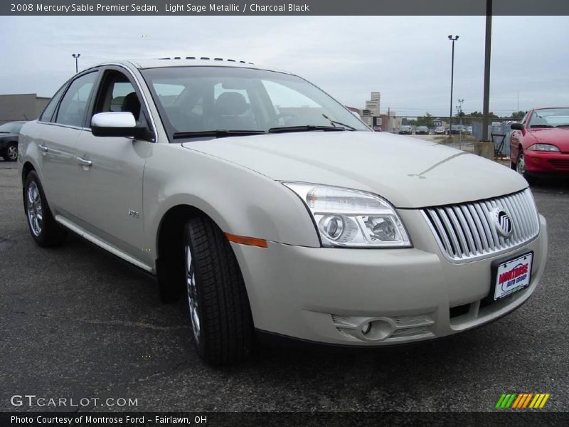 Light Sage Metallic / Charcoal Black 2008 Mercury Sable Premier Sedan