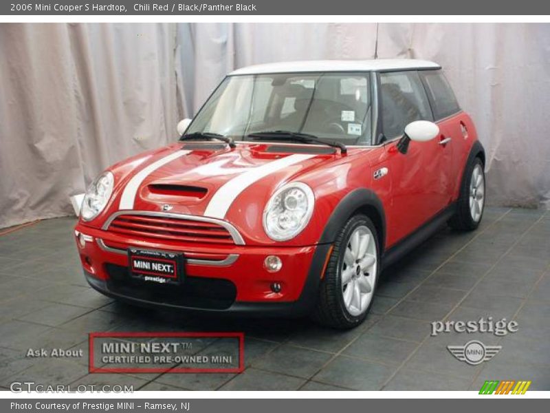 Chili Red / Black/Panther Black 2006 Mini Cooper S Hardtop