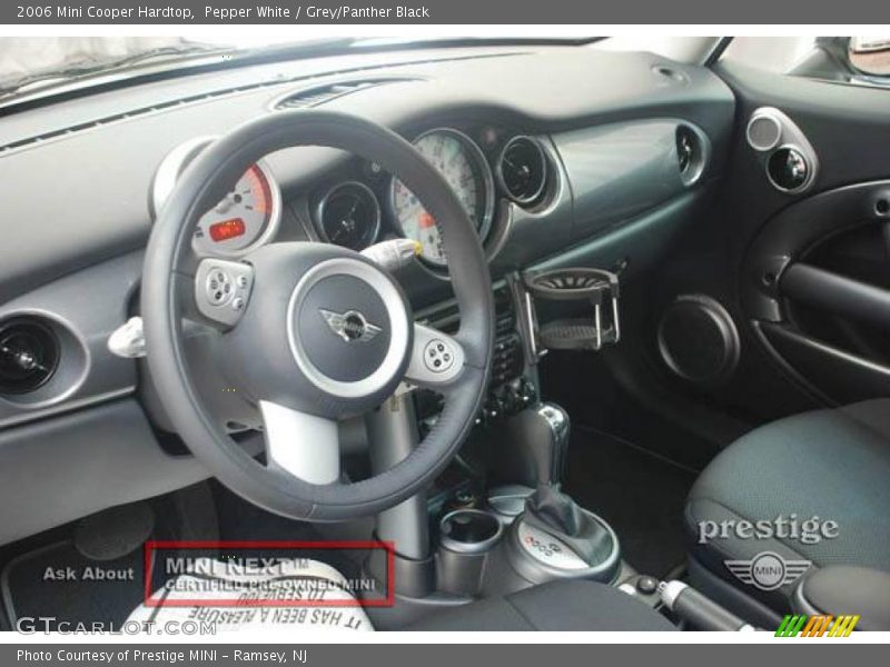 Pepper White / Grey/Panther Black 2006 Mini Cooper Hardtop