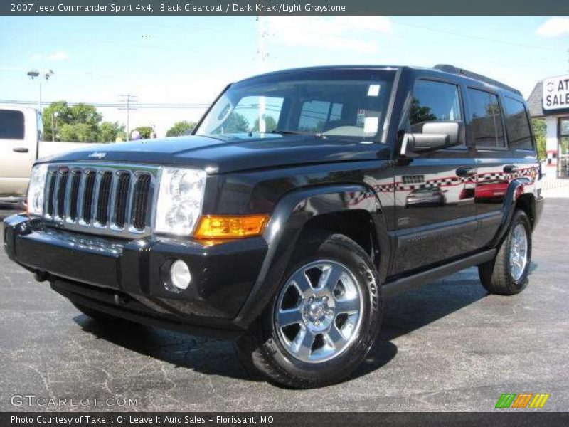 Black Clearcoat / Dark Khaki/Light Graystone 2007 Jeep Commander Sport 4x4