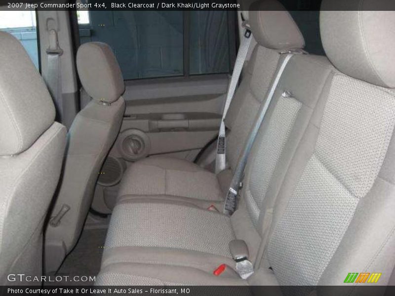 Black Clearcoat / Dark Khaki/Light Graystone 2007 Jeep Commander Sport 4x4